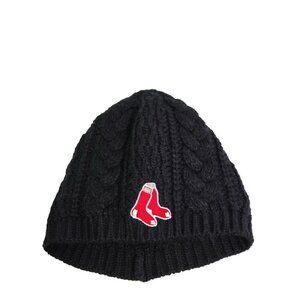 MLB Boston Red Sox Navy CableKnit Beanie